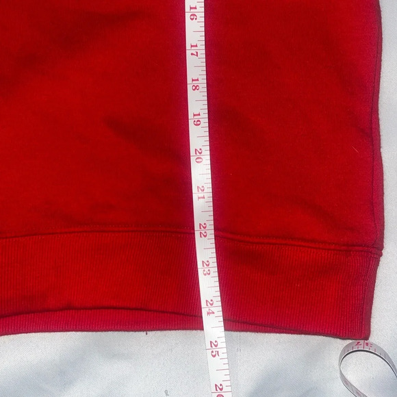 Christmas NOEL Happy Face Santa Hat Pullover Crewneck Sweatshirt Forever21 M - Picture 6 of 6